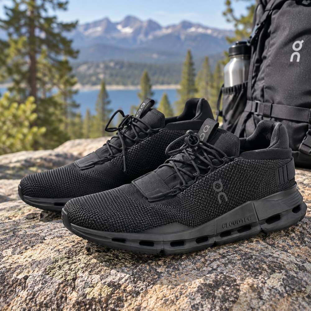 On Cloudnova Black Athletic Sneakers Running Lifestyle Shoes Men’s Size 11
